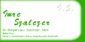 imre szalczer business card